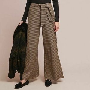 Anthropologie Cartonnier houndstooth tie pants